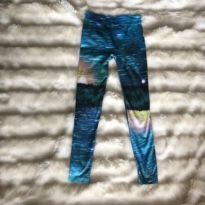 Nature Sunset Tree Print Leggings